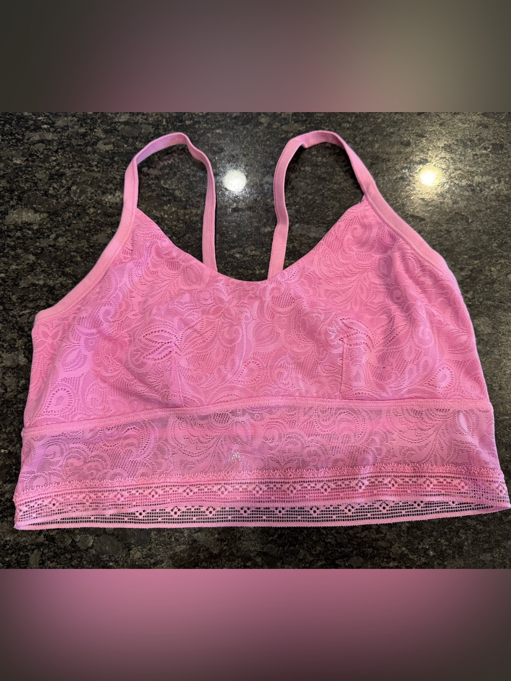 Maidenform Pink Lace Longline Bralette